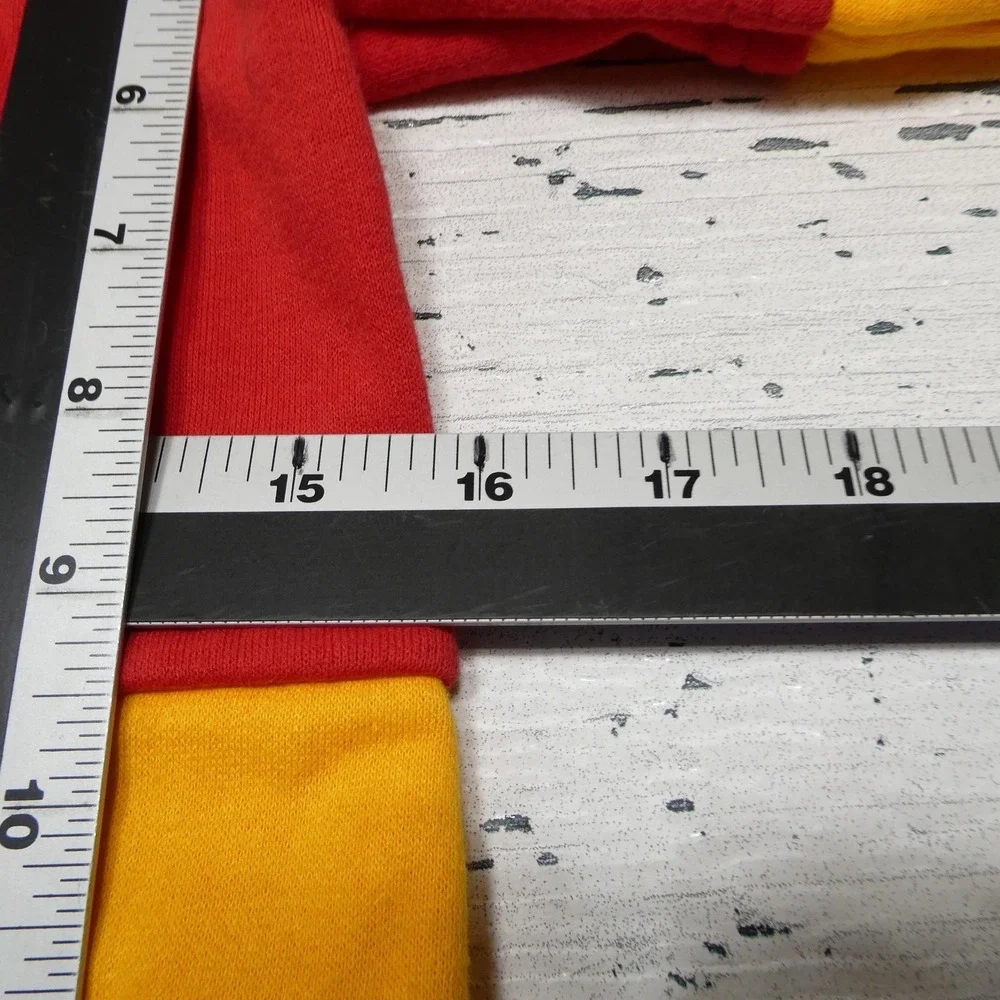 Vintage Winnie‎ The Pooh Pajamas Toddler 4T Yellow Red Hooded Fleece One Piece